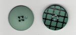 Knopf, 23 mm, grün-schwarz, 4-Loch